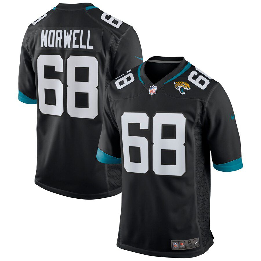 Cheap Men Jacksonville Jaguars 68 Andrew Norwell Nike Black Game NFL Jersey